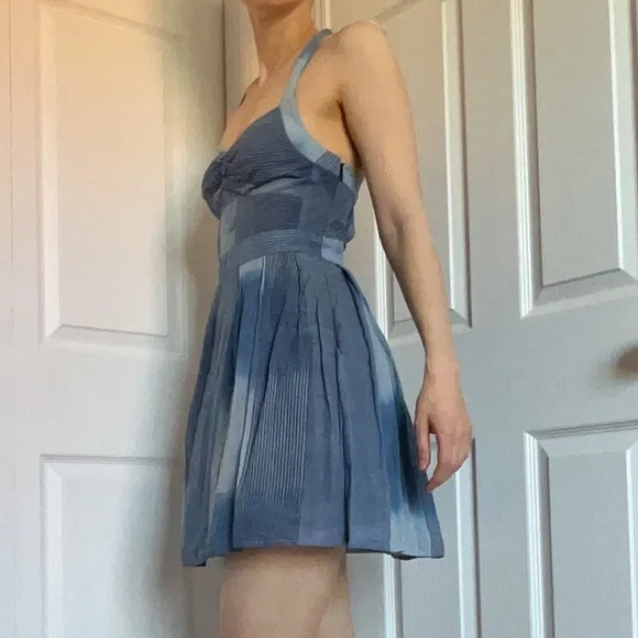 Urban Outfitters Staring at Stars Hazy Blue Pin Up Dress - Picture 2 of 16